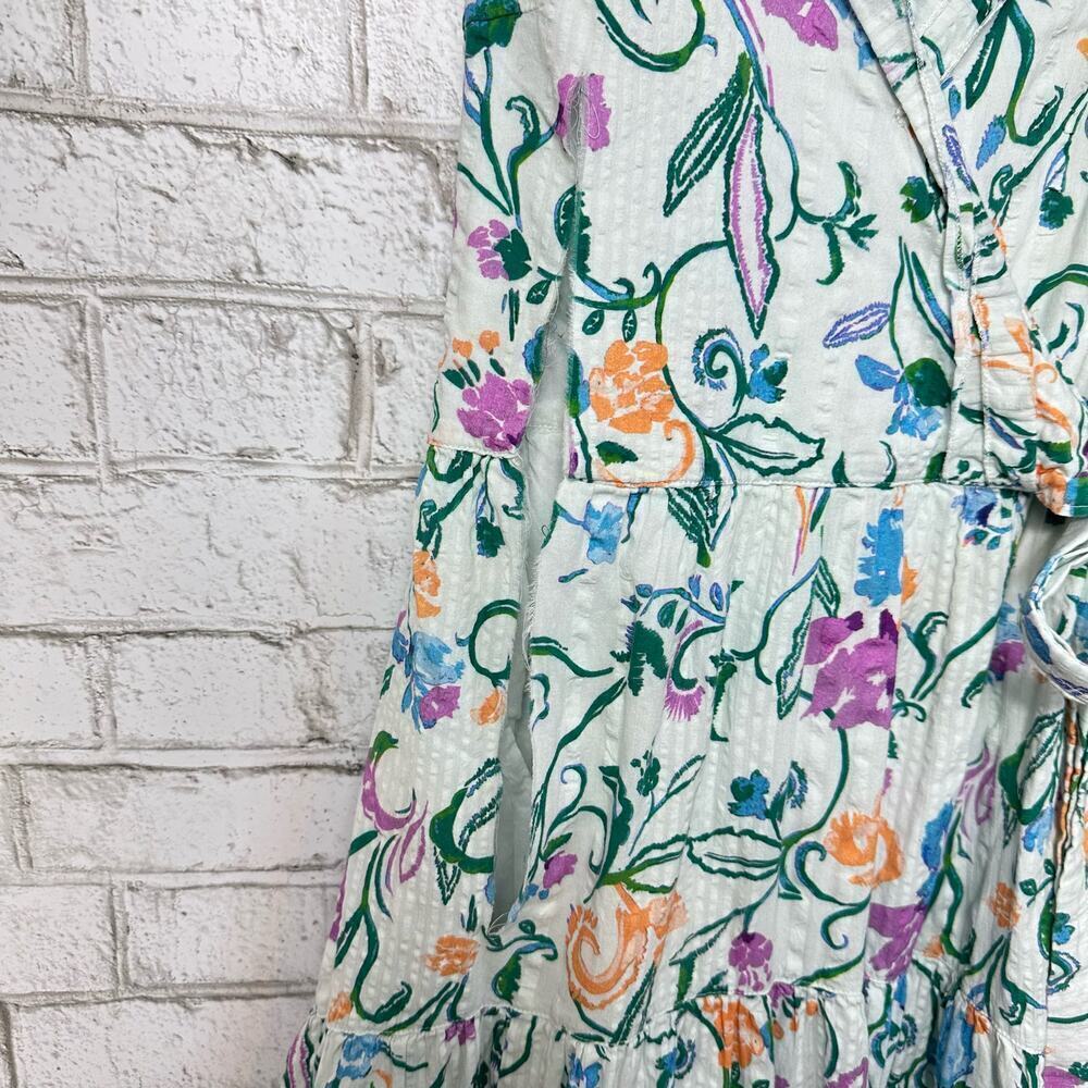 Tanya Taylor Dress Neves Floral Midi Maxi Cotton Sleeveless White Blue 4 - Picture 6 of 11